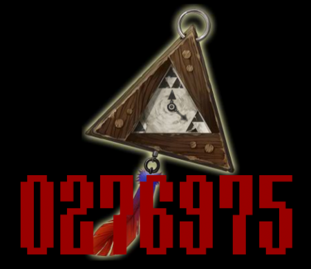 The clock with the Triforce pieces.