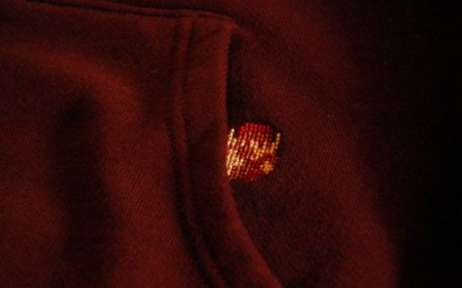 A Link sprite peers out of the pocket