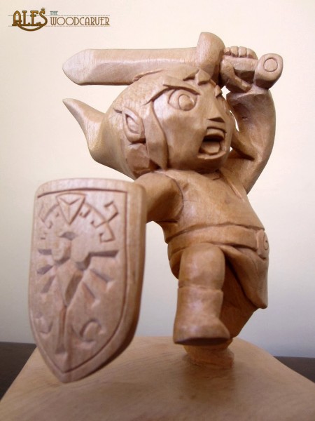 06 Link Legend of Zelda carving