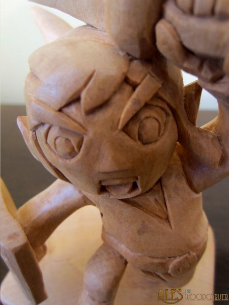14 Link Legend of Zelda carving