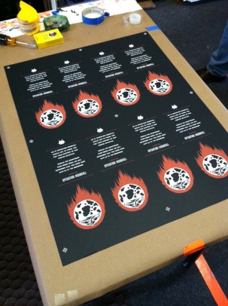 Operation Moonfall Leftover Prints - Uncut OM Handbills