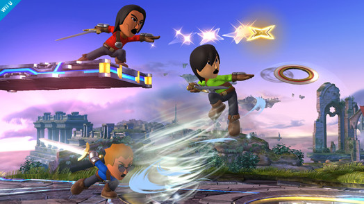 Super Smash Bros. 4 - Mii Swordfighter attacks